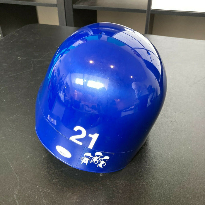chicago cubs motorcycle helmet Sammy Sosa Signed 1998 Game Issued Chicago Cubs Helmet With JSA COA — Showpieces Sports