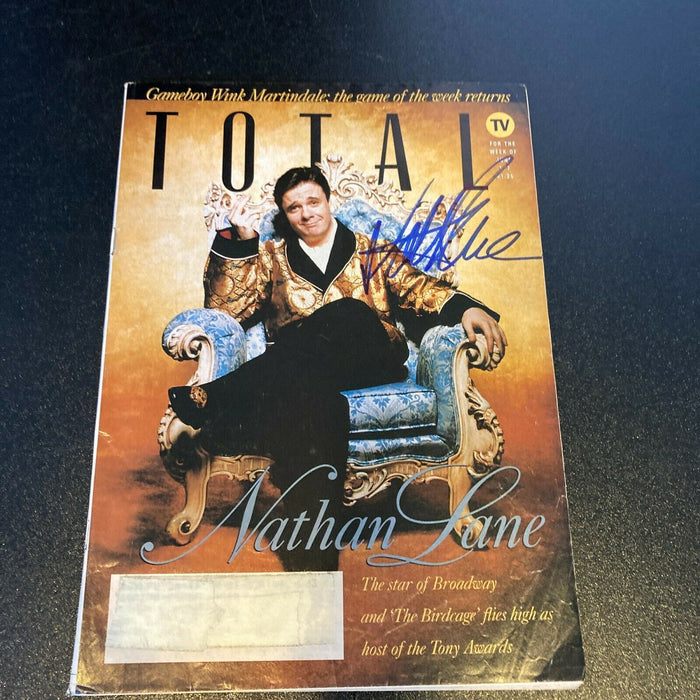 Nathan Lane Signed Autographed Magazine With JSA COA