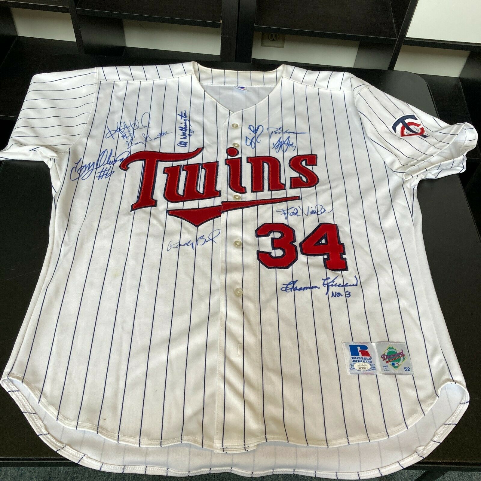 Harmon Killebrew Carew Minnesota Twins Legends Signed Kirby Puckett Jersey  JSA