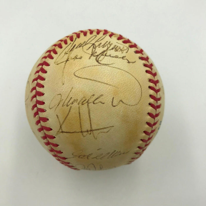 1993 Cleveland Indians Team Signed Game Used American League Baseball JSA COA