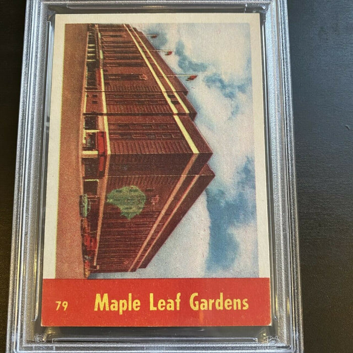 RARE 1955-56 Parkhurst Maple Leaf Gardens #79 PSA 7 NM Last Card Of Set