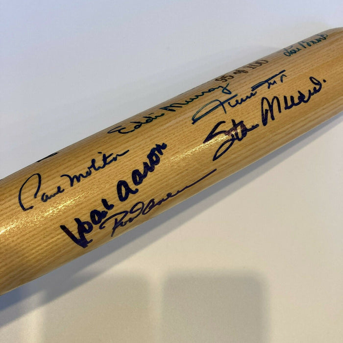 Willie Mays Hank Aaron 3,000 Hit Club Signed Baseball Bat 13 Sigs JSA COA