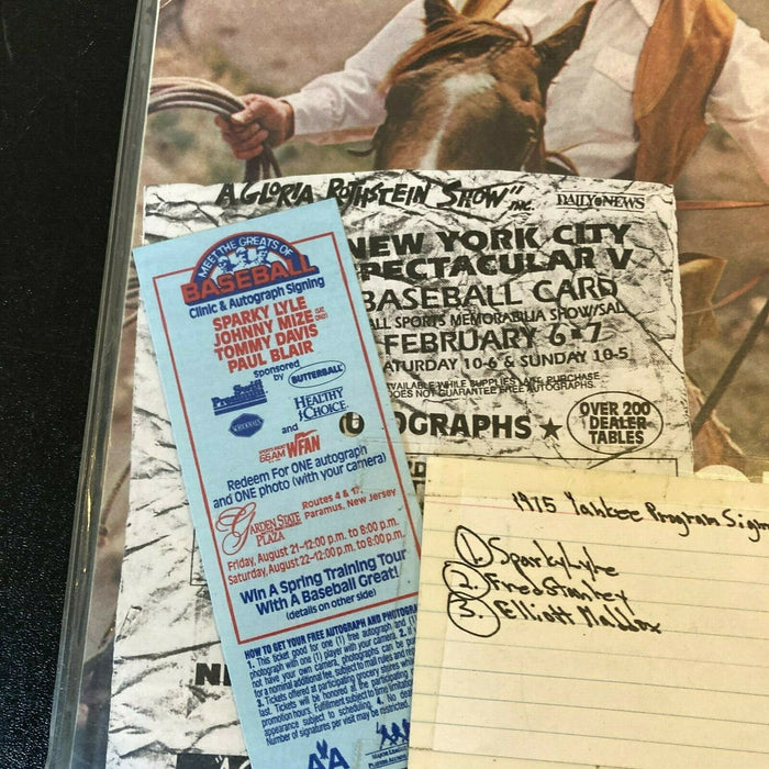 Sparky Lyle Multi Signed 1975 New York Yankees Program