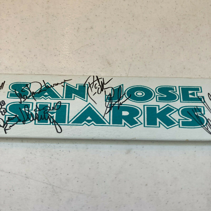 1991–92 San Jose Sharks Inaugural Season Team Signed Goalie Stick JSA COA