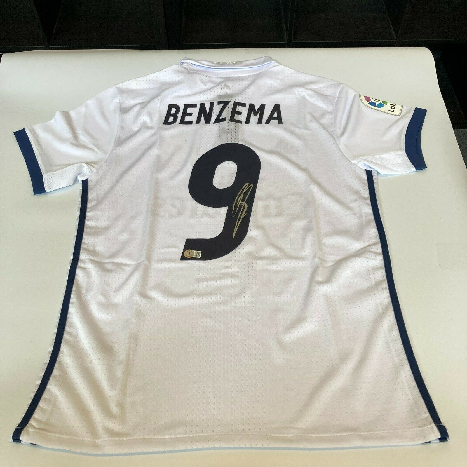 Karim Benzema Signed Real Madrid Adidas Climacool Soccer Jersey (Beckett  COA)