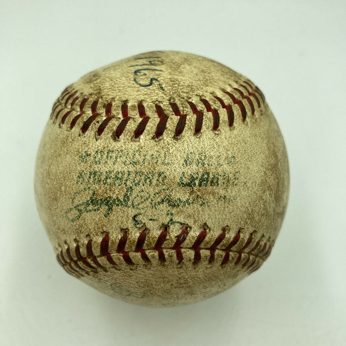 Mickey Lolich Signed Career Win No. 28 Final Out Game Used Baseball Beckett COA