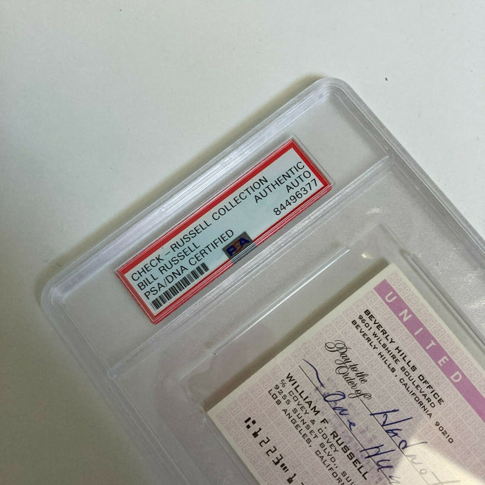 Bill Russell Signed Autographed Bank Check PSA DNA Boston Celtics HOF Legend