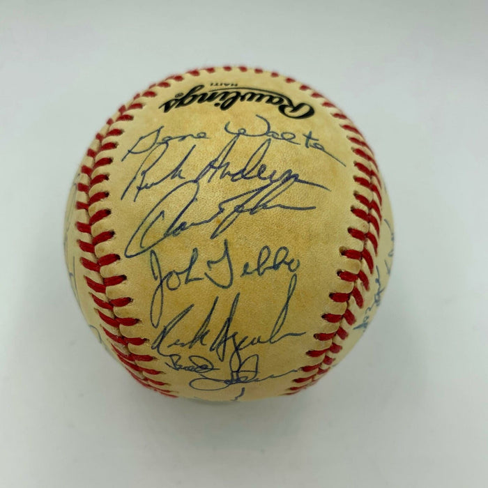1987 New York Mets Team Signed NL Baseball With Gary Carter Strawberry Gooden