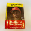 Bob Gibson Signed From Ghetto To Glory Baseball Book HOF JSA COA