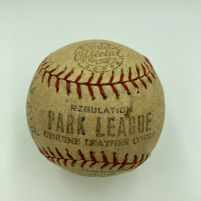 Satchel Paige Single Signed Autographed Vintage Baseball With JSA COA
