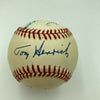 Mickey Mantle Joe Dimaggio Yogi Berra Yankees HOF Legends Signed Baseball JSA