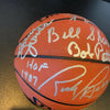 Oscar Robertson Bill Walton Chuck Daly Hall Of Fame Multi Signed Basketball PSA
