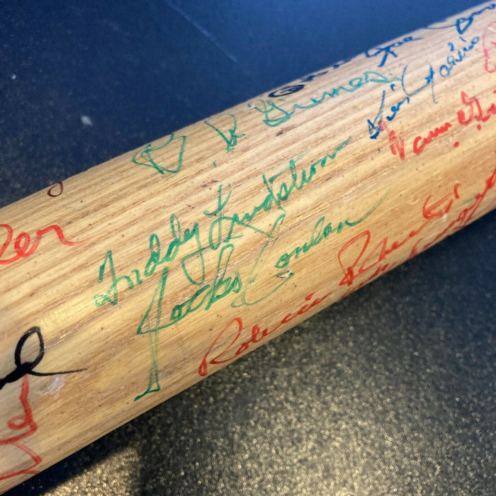 Hank Aaron Warren Giles Joe Cronin Coveleski Grimes HOF Multi Signed Bat PSA DNA