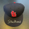 Stan Musial Signed Authentic St. Louis Cardinals Game Model Baseball Hat JSA COA