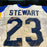 Michael Stewart Signed 1987 Rookie Game Used Los Angeles Rams Jersey JSA COA