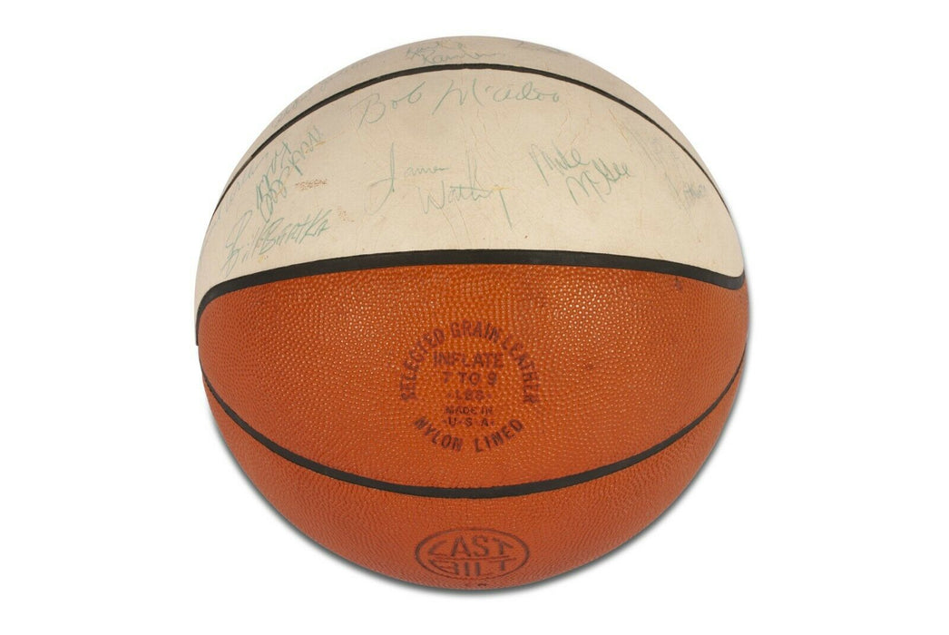 1984-85 Los Angeles Lakers NBA Champs Team Signed Vintage Basketball Beckett COA