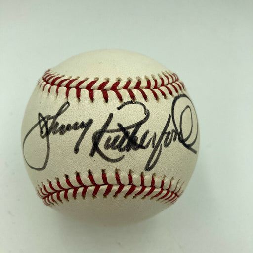 Johnny Rutherford Signed MLB Baseball With JSA COA Nascar Racing
