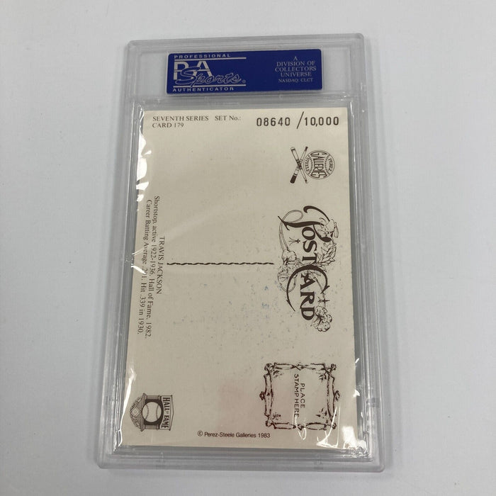 Travis Jackson Signed Hall Of Fame Perez Steele Postcard PSA DNA