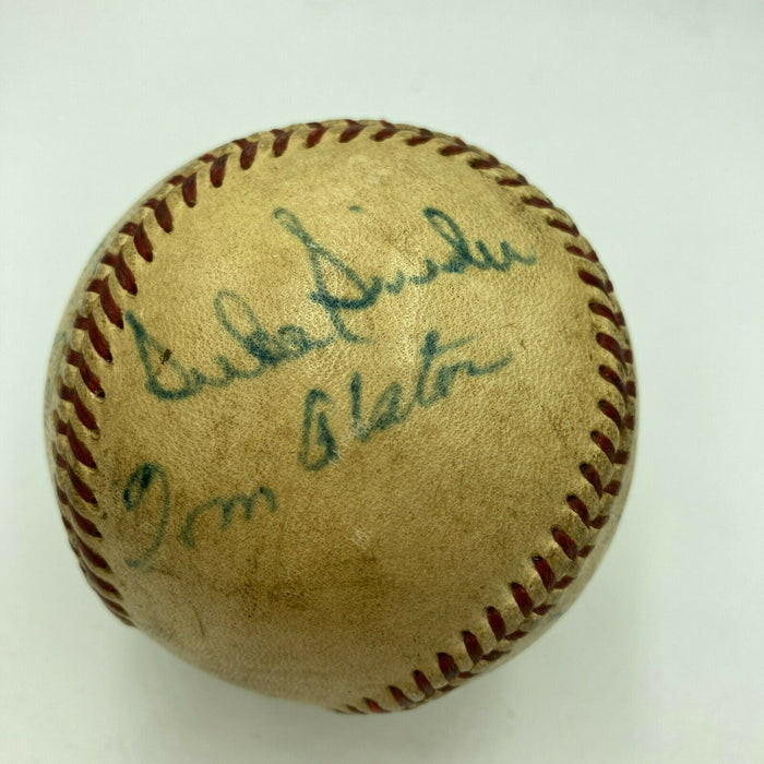 Jackie Robinson 1954 Brooklyn Dodgers Team Signed Game Used Baseball JSA COA
