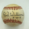 Dick Williams Signed Inscribed Official American League Baseball