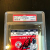 David Ortiz Signed 2013 World Series Game 6 Full Ticket MVP Boston Red Sox PSA