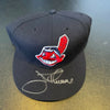 Jim Thome Signed Authentic Cleveland Indians Game Model Hat JSA COA