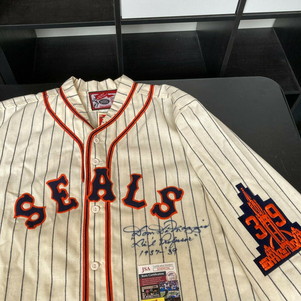 Dom Dimaggio Signed Inscribed San Francisco Seals Game Model Jersey JSA COA