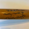 Incredible Mickey Mantle With Sons David & Mickey Jr Signed Bat PSA DNA COA