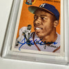 1954 Topps Hank Aaron Signed Autographed Rookie Rc RP Baseball Card PSA DNA COA