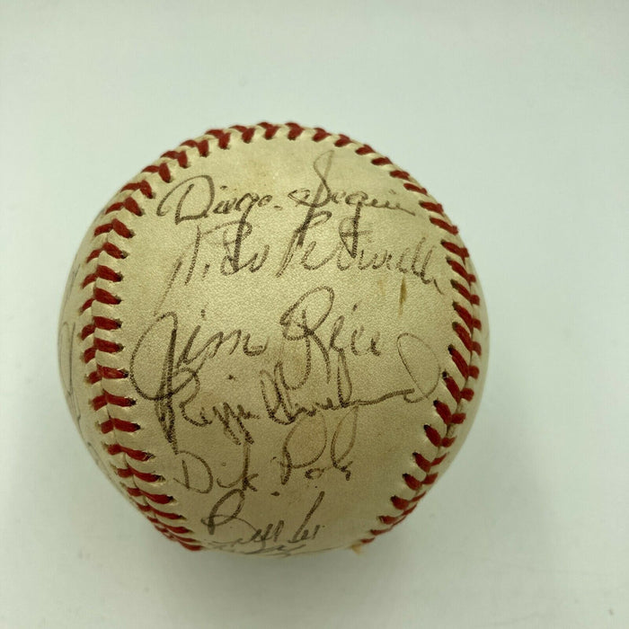 Beautiful Vintage 1975 Boston Red Sox Champs Team Signed Baseball JSA COA