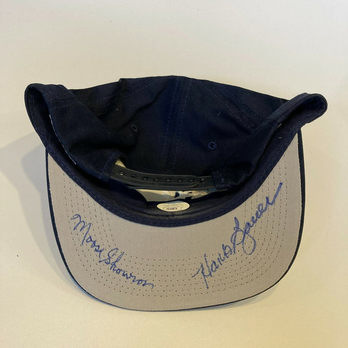 Hank Bauer & Moose Skowron Signed New York Yankees Baseball Hat With JSA COA