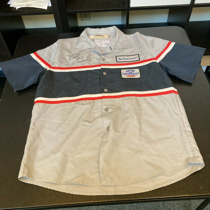 Dale Earnhardt Sr. Signed Vintage Authentic Mr. Goodwrench Pit Shirt NASCAR