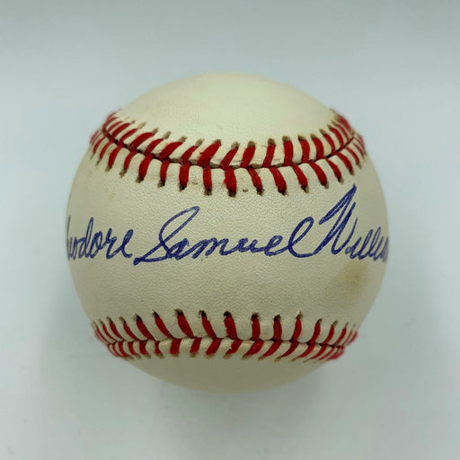Beautiful Ted "Theodore Samuel" Williams Full Name Signed Baseball With JSA COA