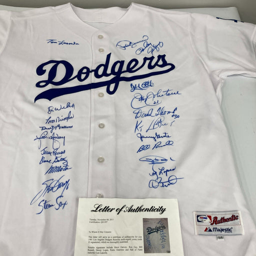 1981 Los Angeles Dodgers World Series Champs Team Signed Jersey PSA DNA COA
