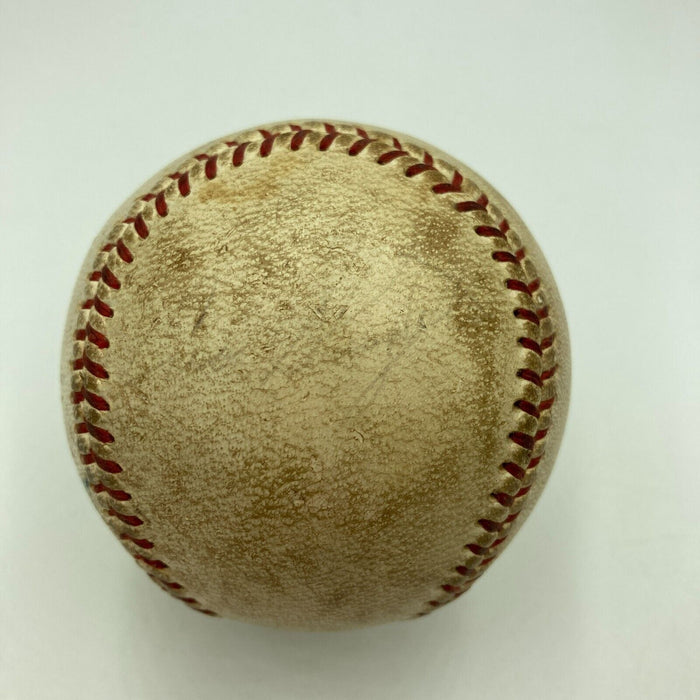 Beautiful Satchel Paige Signed 1950's National League Baseball PSA DNA COA