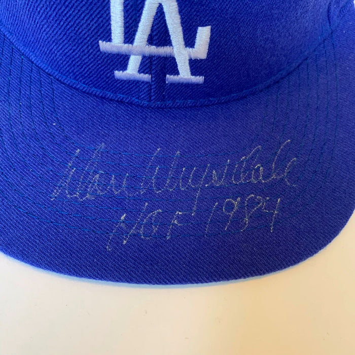 Rare Don Drysdale Hall Of Fame 1984 Signed Los Angeles Dodgers Hat Beckett COA