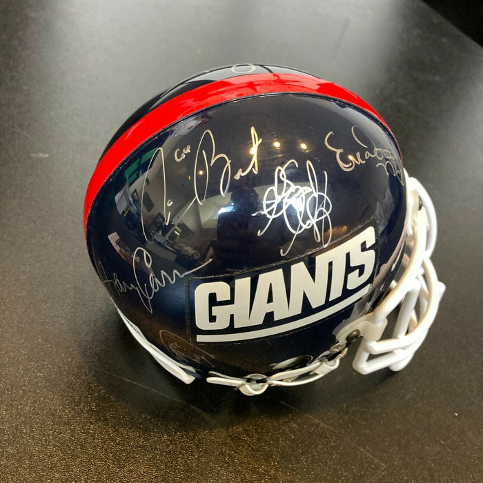 Lawrence Taylor Carl Banks Jim Burt Harry Carson Eric Dorsey Signed Helmet JSA