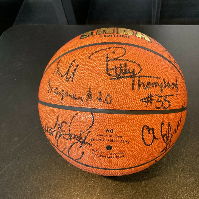 1987-88 Los Angeles Lakers NBA Champs Team Signed Spalding Basketball PSA DNA