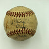 1960 Chicago Cubs Team Signed Game Used National League Giles Baseball