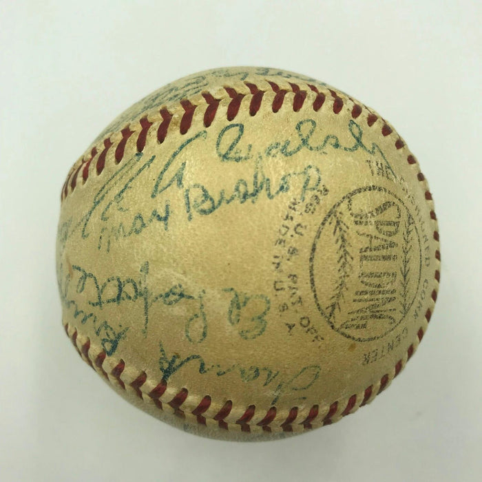 Cy Young Ed Walsh Mickey Cochrane Hall Of Fame Signed Baseball 25 Sigs JSA COA