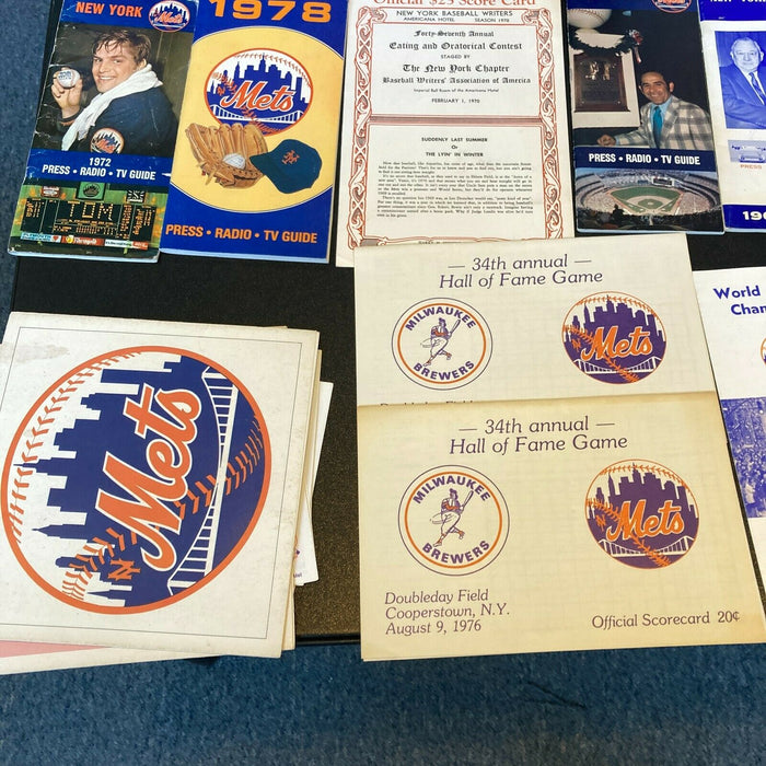 Huge Lot Of Vintage 1960's New York Mets Memorabilia From Mets Trainer