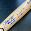 Pete Rose Hit King MVP Signed Heavily Inscribed STATS Baseball Bat JSA COA