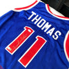 Isiah Thomas Signed Detroit Pistons STAT Jersey JSA COA DAMAGED