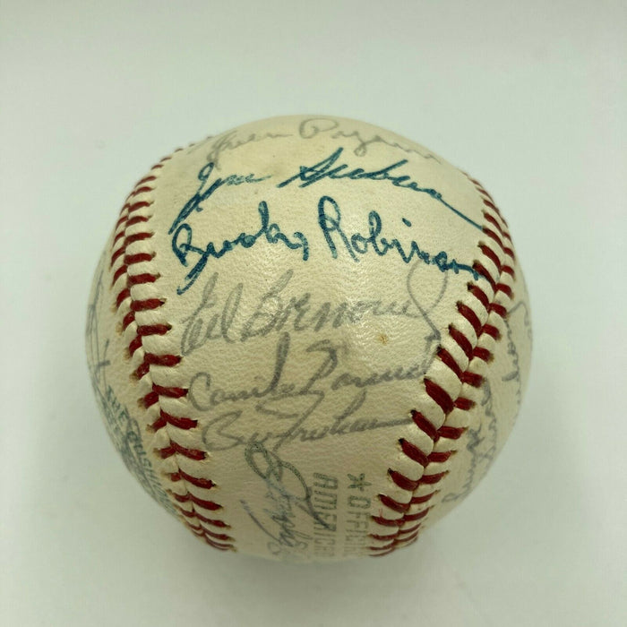 1964 All Star Game Team Signed Baseball Mickey Mantle Elston Howard JSA & PSA