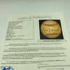 Edd Roush Single Signed Vintage American League Macphail Baseball With JSA COA