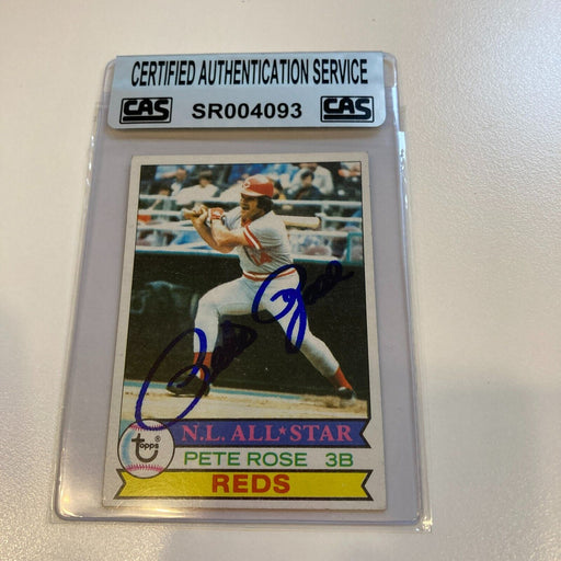 1979 Topps Pete Rose Signed Baseball Card CAS Certified Auto