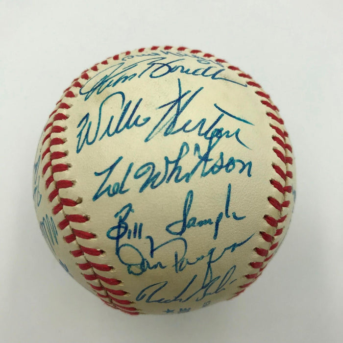 Nice 1985 New York Yankees Team Signed Baseball Don Mattingly With JSA COA