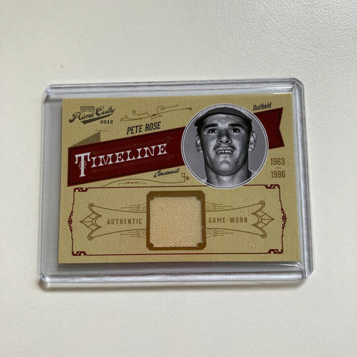 2012 Playoff Prime Cuts Pete Rose Game Used Jersey #15/99
