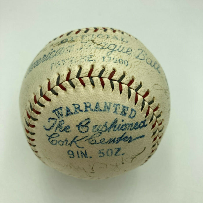 1930 Philadelphia Athletics A's World Series Champs Team Signed Baseball JSA COA