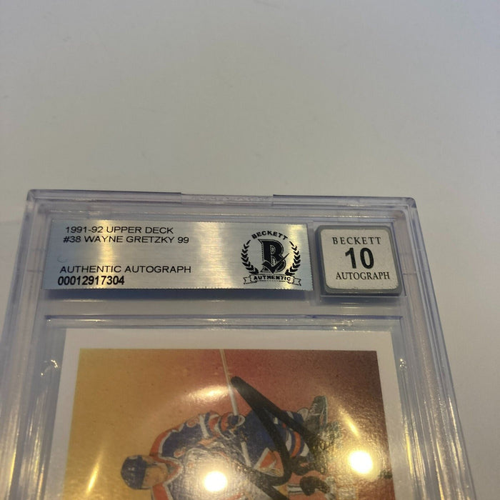 1991-92 Upper Deck Wayne Gretzky Signed Hockey Card BGS Beckett Certified
